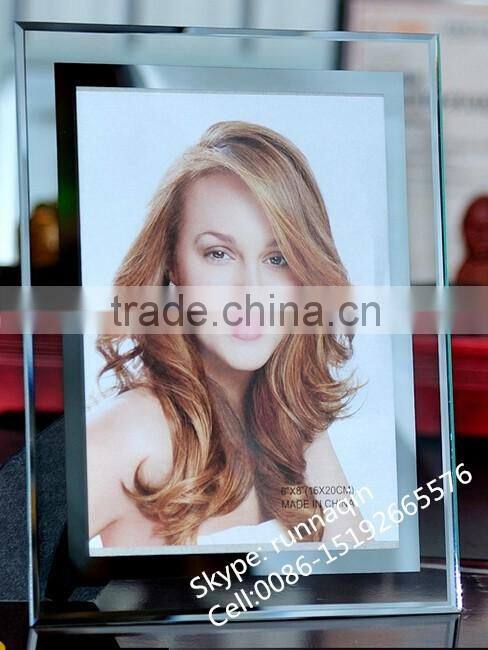 Wholesale crystal bevel glass mirror photo frame glass picture frame