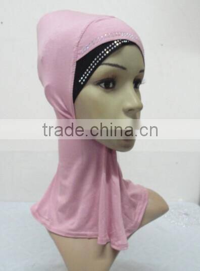 C079 new style two color ninja hats with rhinestones,neck cover hats