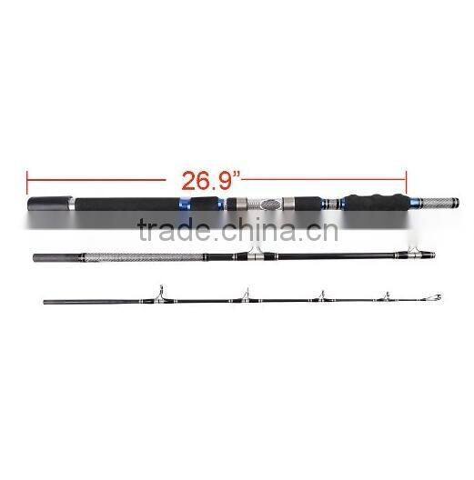3-Piece Spinning Rod Heavy Spinning Fishing Rod Portable Fishing Rod Graphite Spin Rod