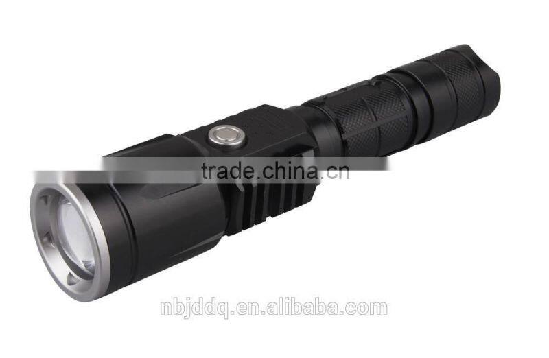 XM-L T6 LED Portable aluminium torch with high power rechargeable USB camping flashlight