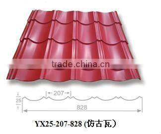 corrugated steel roofing tile