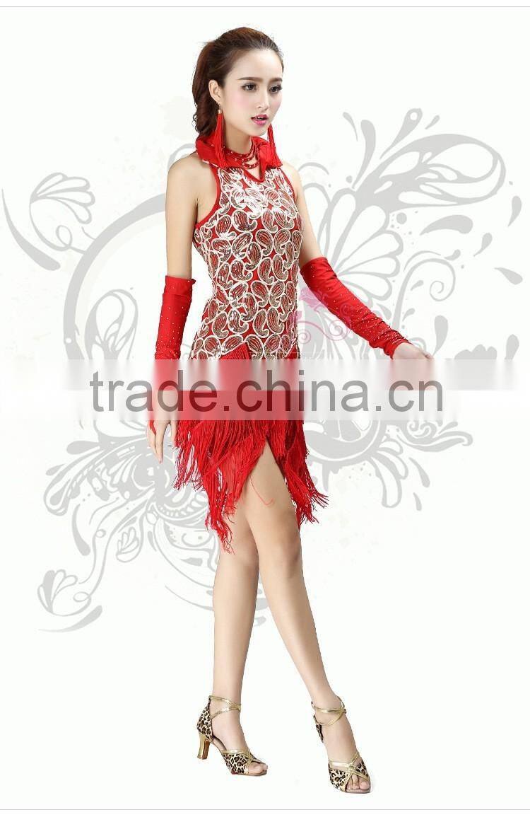 2016 New Arrivals Cheap Latin Dance Costumes Skirt for Women Sexy Latin Ballroom Dress for Sale