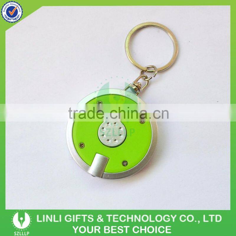 Cheapest Round Plastic Flashlight Keyrings