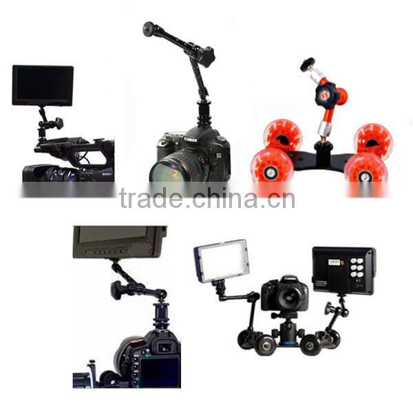 7 inch Articulating Magic Arm 1/4" Hot shoe Connector for Camera LED Light LCD Monitor