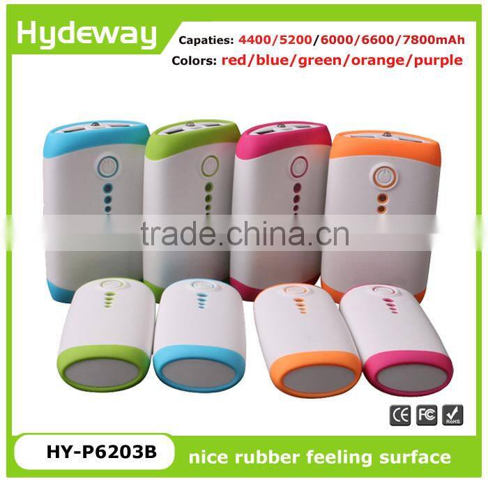 Alibaba wholesale prices travel dual ports rubber power bank 6000mah mobile battery