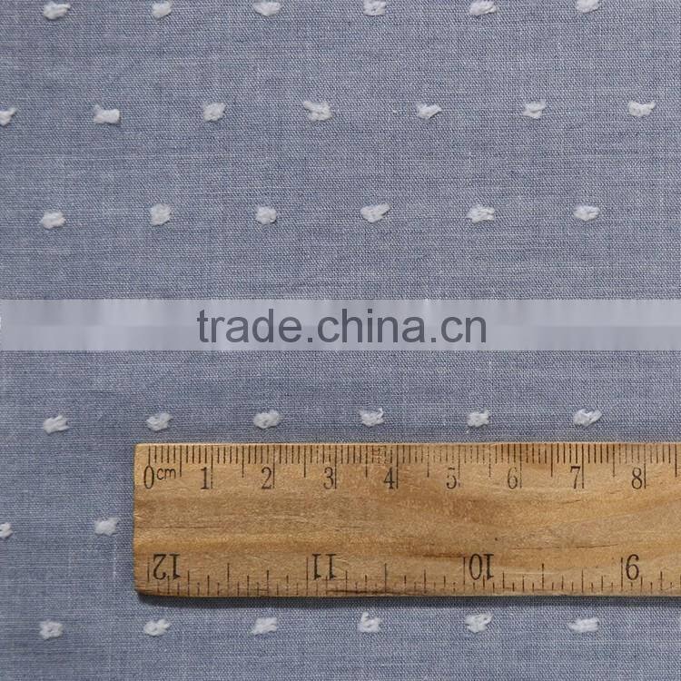 cotton poly swiss dot fabric jacquard fabric for dresses polyester cotton blend fabric
