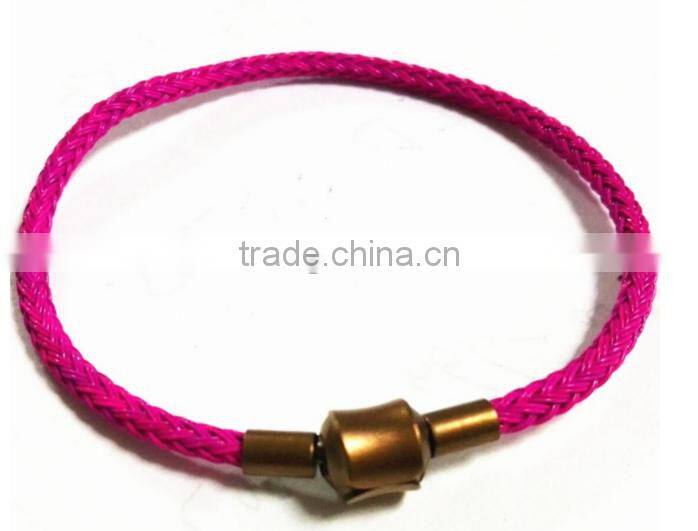 Newest 2016 woman popular braided stainless steel bracelets