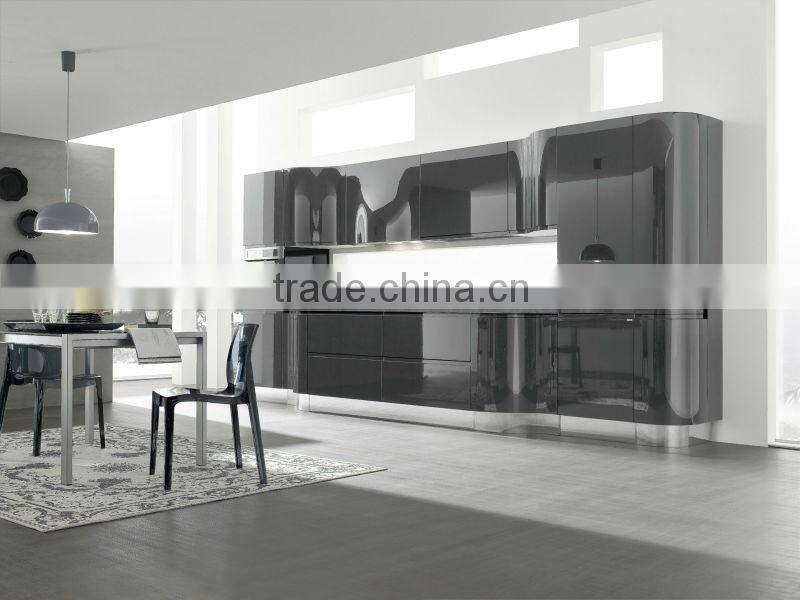customized white high gloss kitchen cabinet