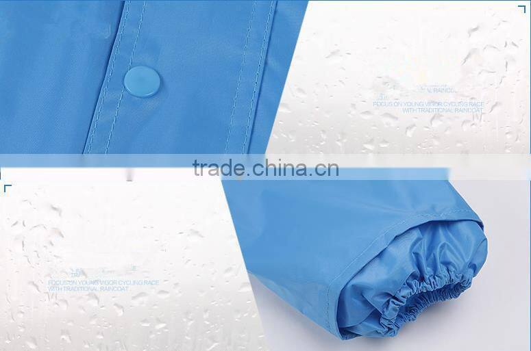 Adult's fashion waterproof reflective raincoat suit for motorcycle riders