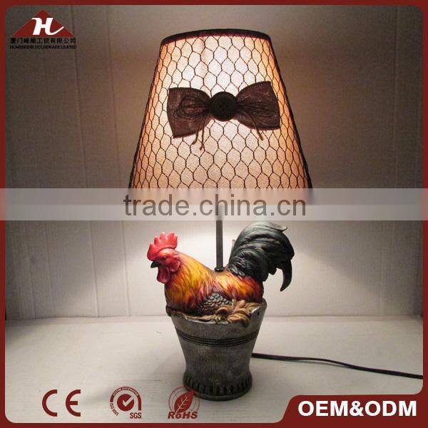 home resin rooster table lamp, Western style lamps
