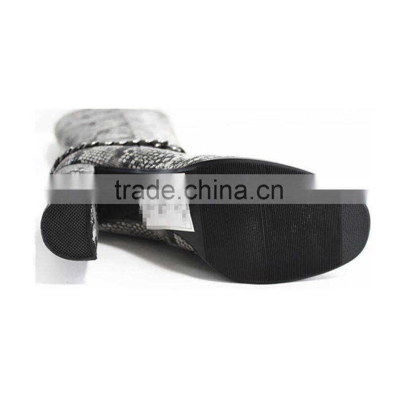 chunky heel fur lining thigh high platform boots for women