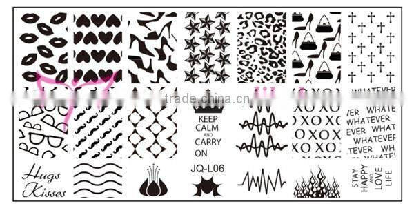 Tree and flower design nail image plate,custom metal nail art stamping plate