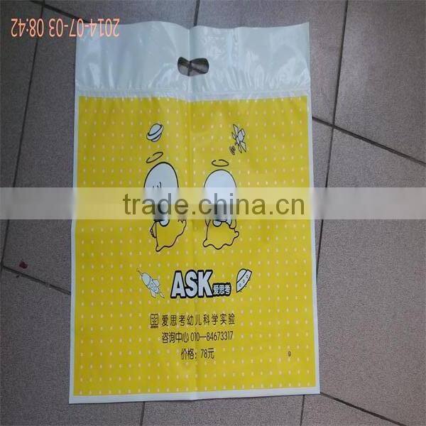 good quantity plastic die cut plastic hdpe bag for gift with low price