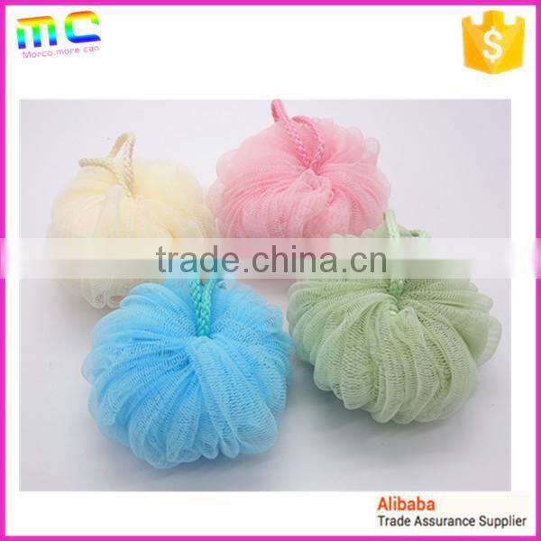 same color wide striated lace edge big size bath ball