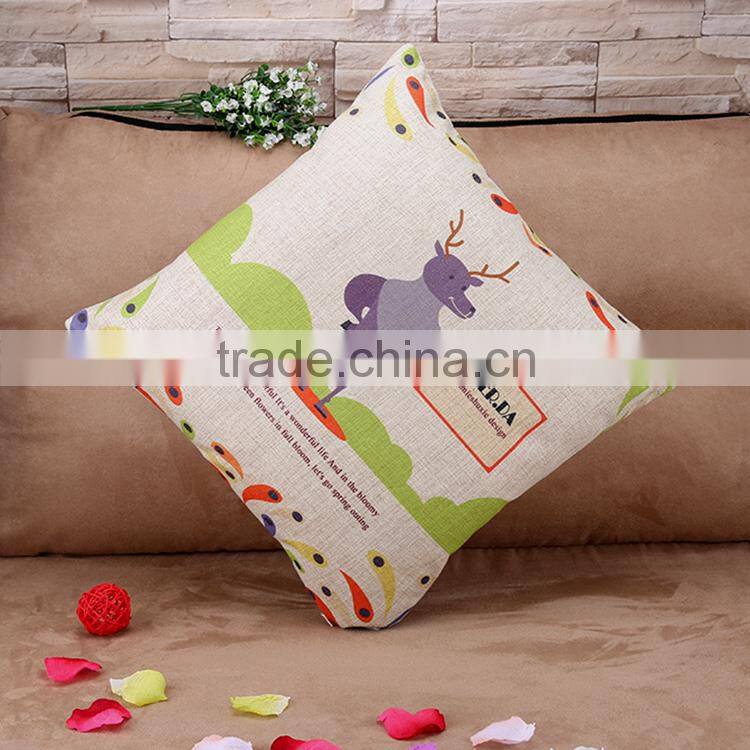 2015 ZAKKA printed hold pillow cow cartoon cotton and linen hold pillow household sofa cushion cover