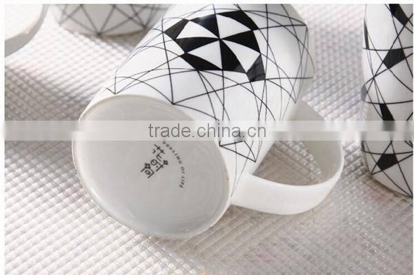 11OZ Own design white porcelain tea cup with printing
