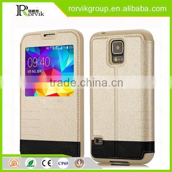 2016 Genuine Leather Wallet Phone Case Curve Edge Flip Style, Vintage Folio Cover for Apple iPhone 5 5S SE