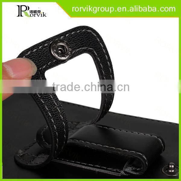 classics filp up and down pu leather with waist hang phone case for sony xperia go st27i