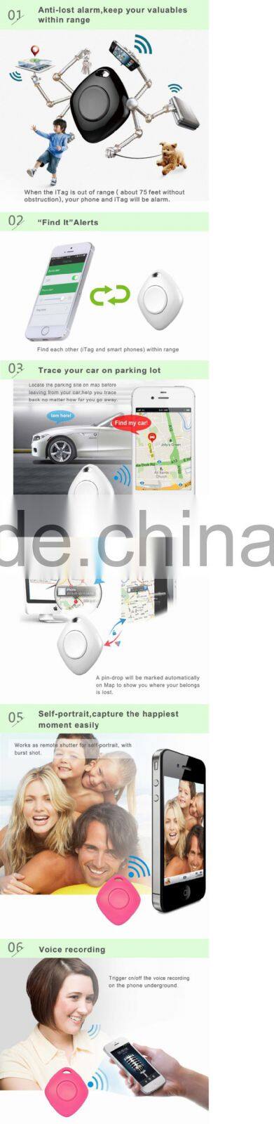Support IOS Android + Remote Camer wireless mobile phone bluetooth anti theft device