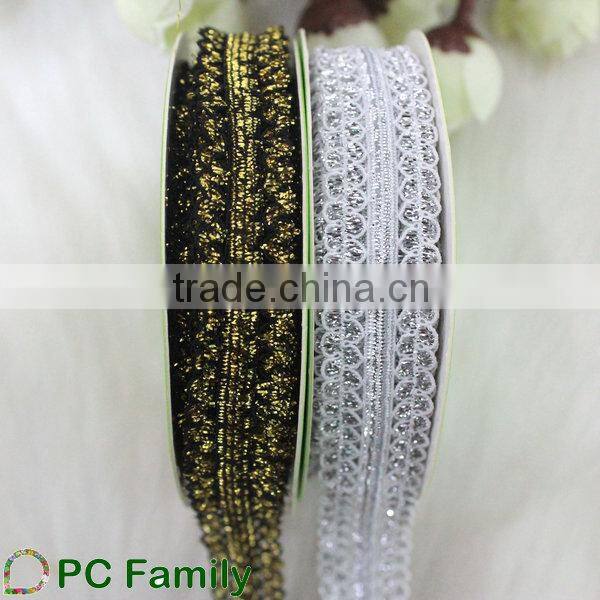 5/8 Hot sale gold silver metallic elastic ribbon