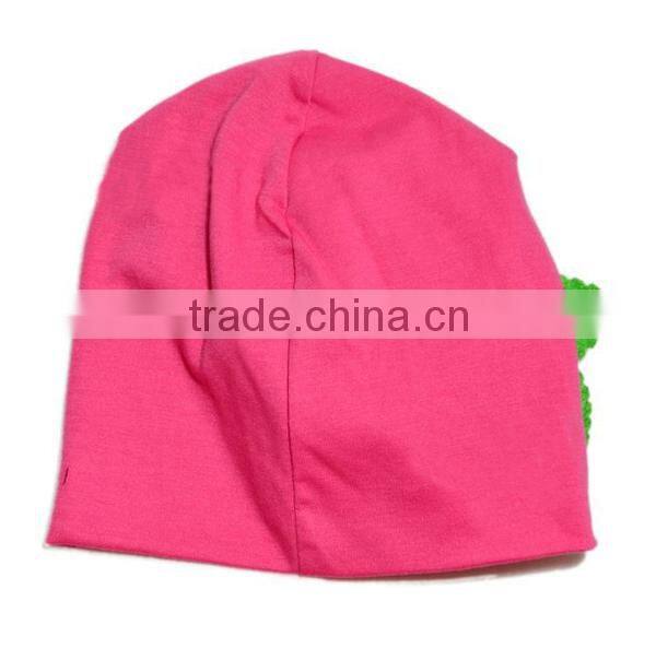 Popular Winter Cute Baby Beanie Hats With Flowers