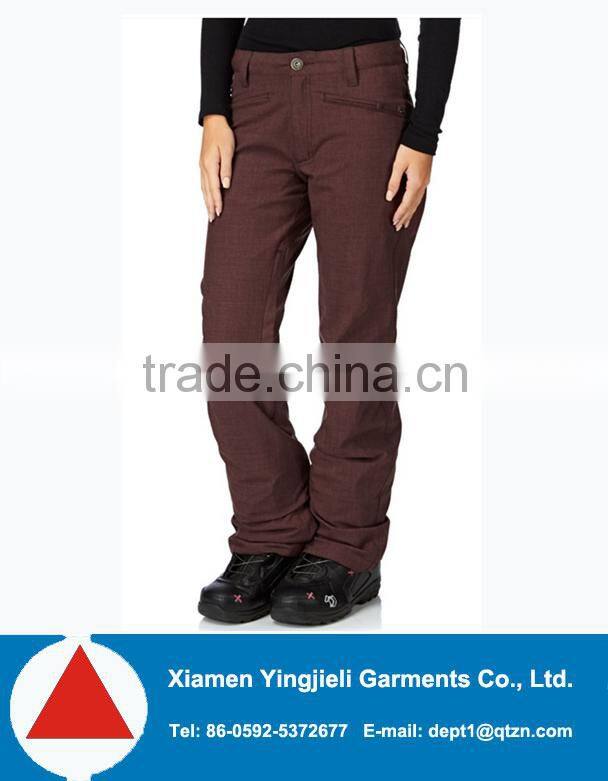 Low price promotional factory ladies nylon plus size snowboard pants