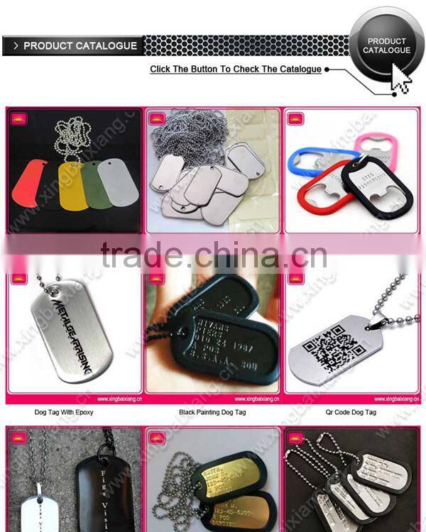 metal black dog tags for promotional gift