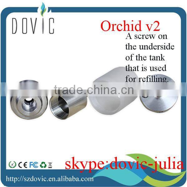 improved orchid v2 rda atomizer with a screw on the bottom of the base