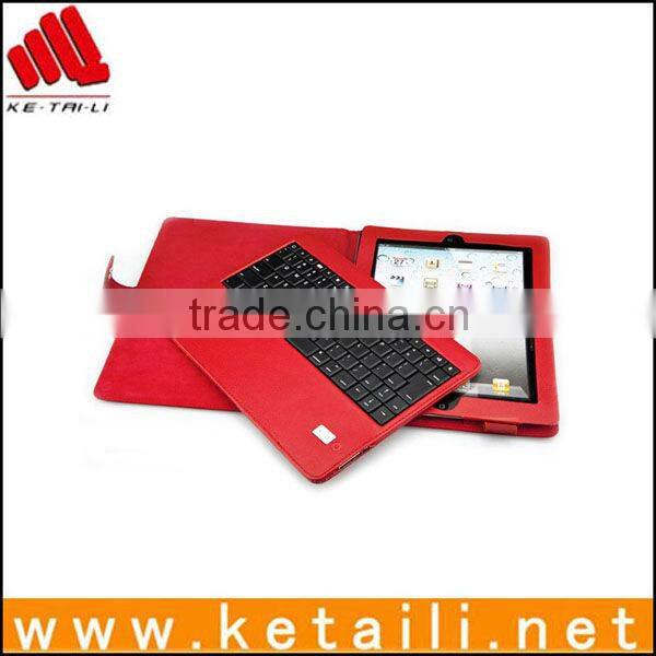 2013 for ipad 2/3/4 leather case with bluetooth keyboard, for ipad case (FDA,BV ISO 9001 report )