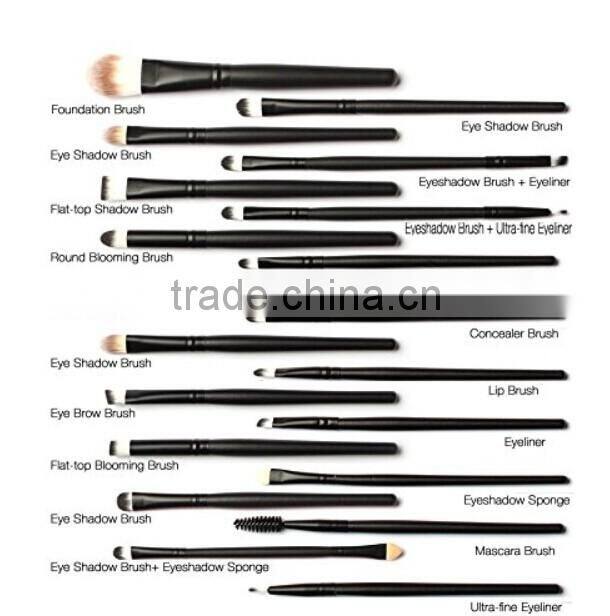 Wholesale 20 Pcs Pro Makeup Set Powder Foundation Eyeshadow Eyeliner Lip Cosmetic Brushes