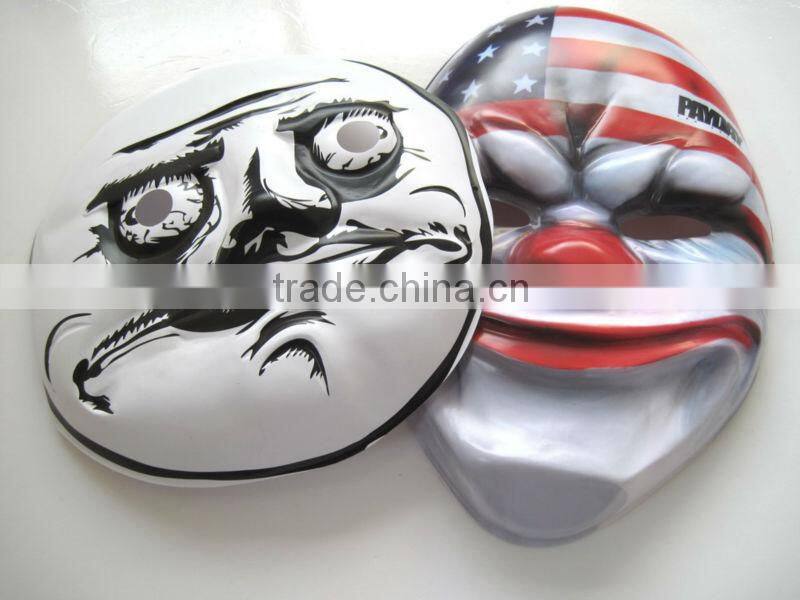 Red and Black Custom Made Plastic Halloween Mask for Sale