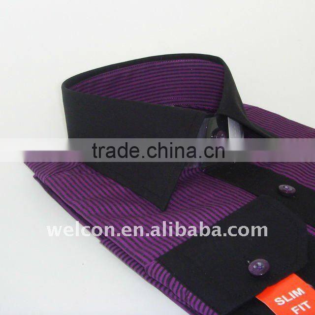100% cotton long sleeve style stripe fashion business casual men brand shirt