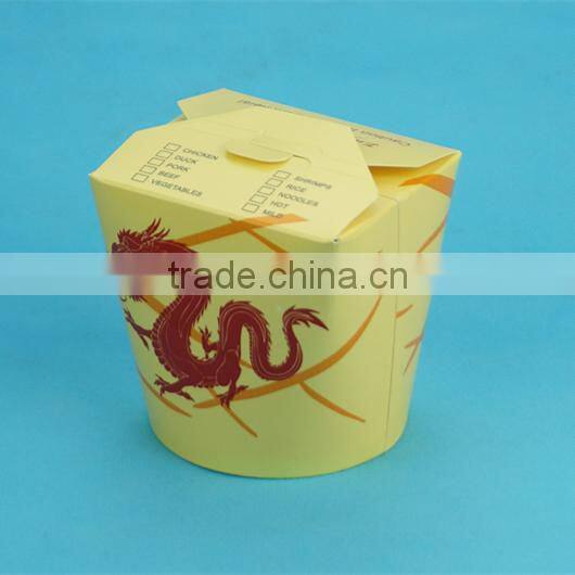 32oz Disposable Custom Printed Paper Noodle Take away Box Design
