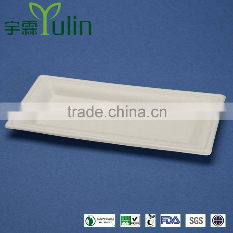 PL-10-05-R 10*5 inches sugercane flate rectangle shape dinner plates