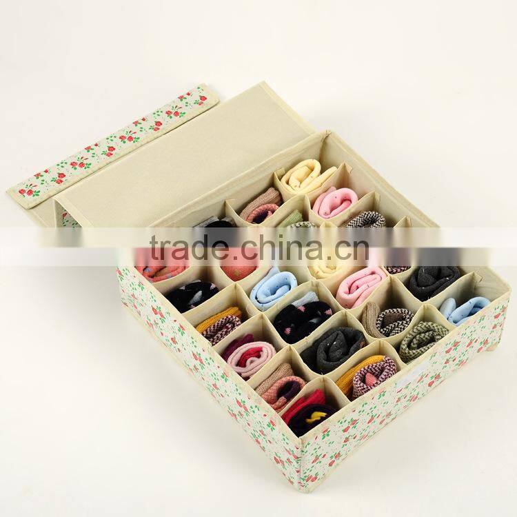 24 grid underwear storage box,multifunctional foldable socks underwear storage bag,storage tools
