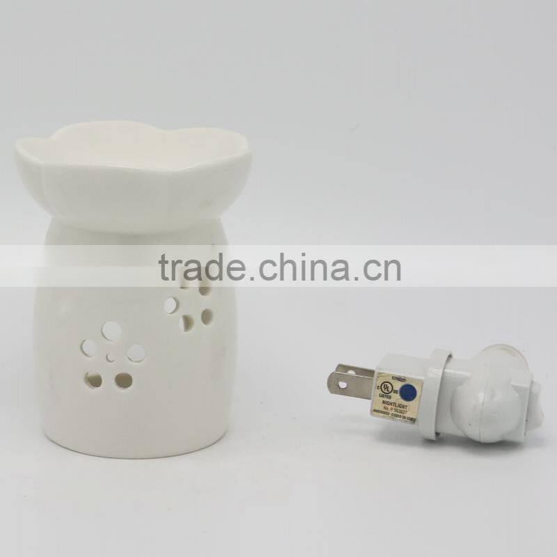Cute shape mini size glazed ceramic electric aroma wall lamps for sale