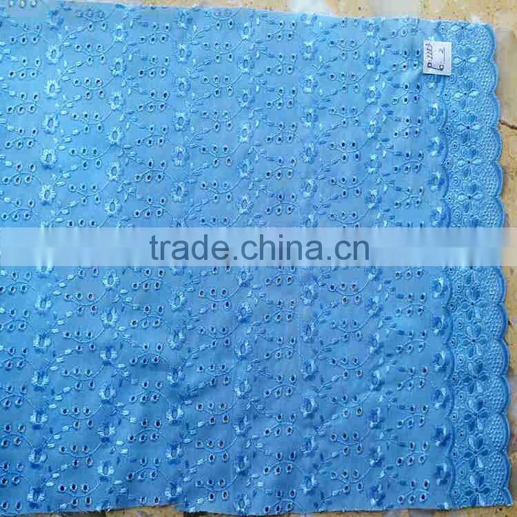 QINGDAO DAIFEI HOT T/C COLOR EMBROIDERY FABRICS 42/43