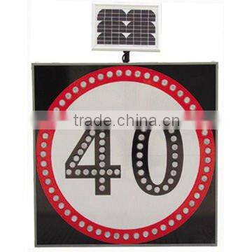 Solar traffic sign