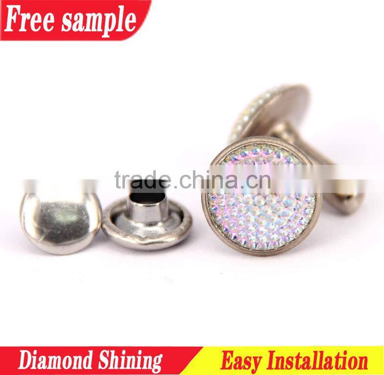 Wholesale Global popular rhinestone rivets clogs decorative button accessories