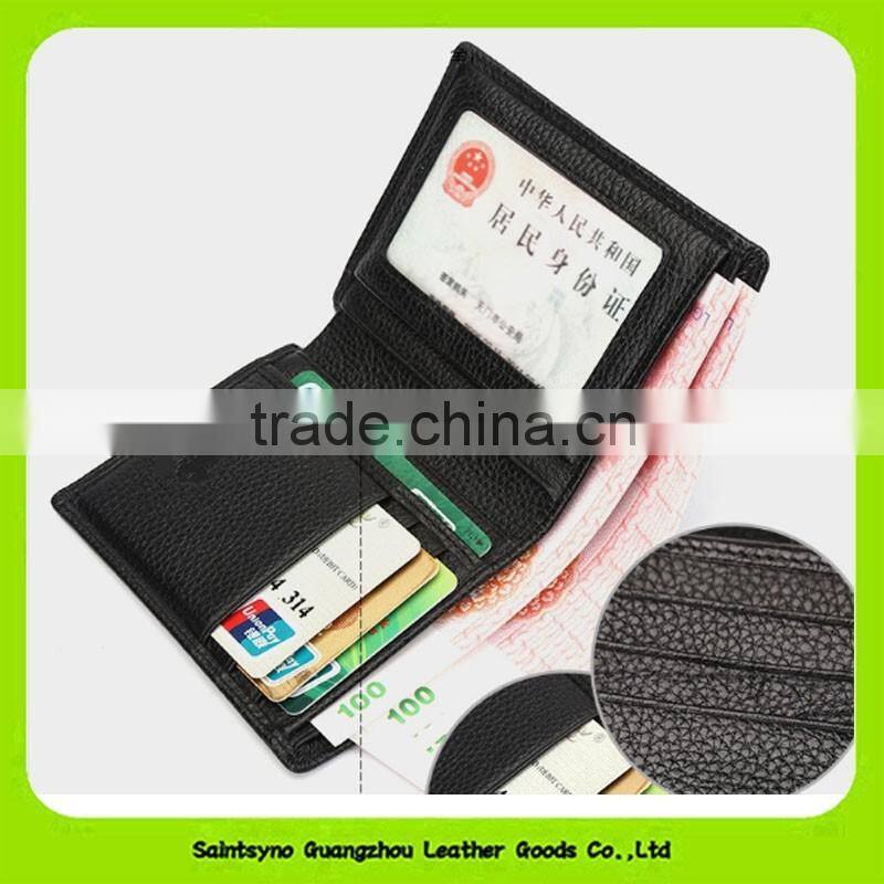 16023 Custom braned highly real leather gift set wallet belt card holder