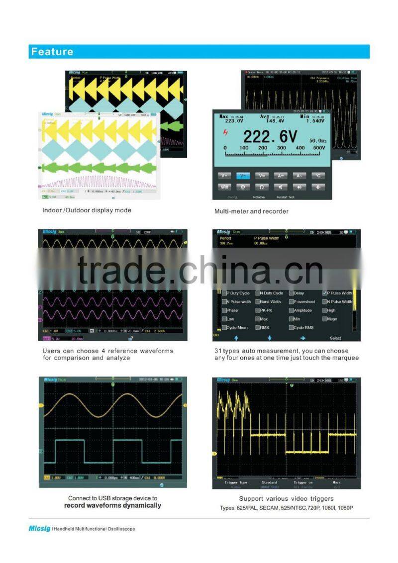Micsig Handheld MS310IT Isolated Digital Oscilloscope with 100 MHz Capture