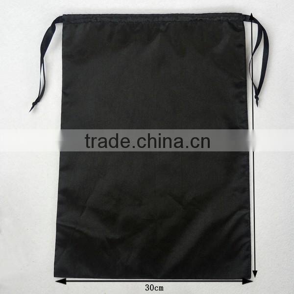 2015 New Products New Design Black Drawstring satin Dust Bag For Shoes