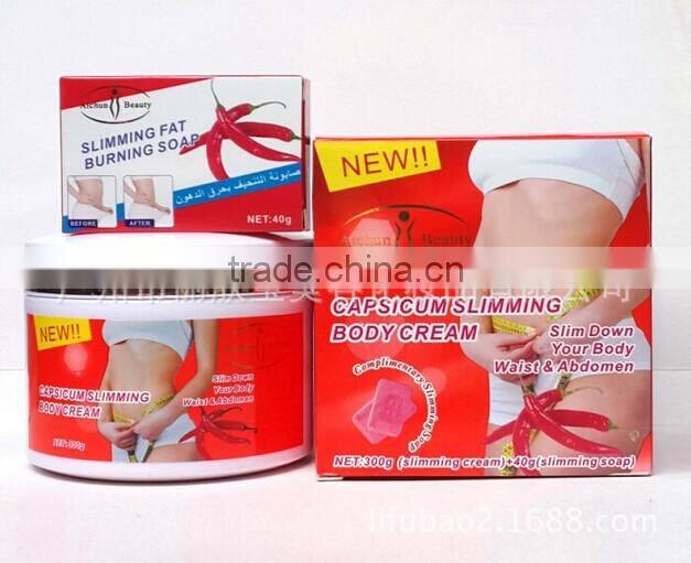 Aichun beauty herbal hot chilli 300g slimming cream+40g slimming soap