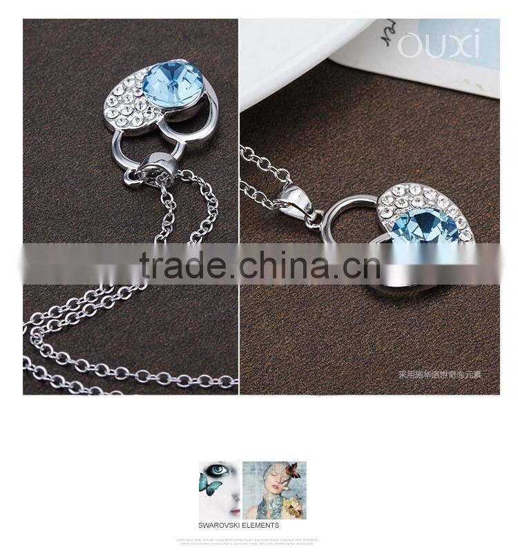 OUXI 2015 show love heart necklace