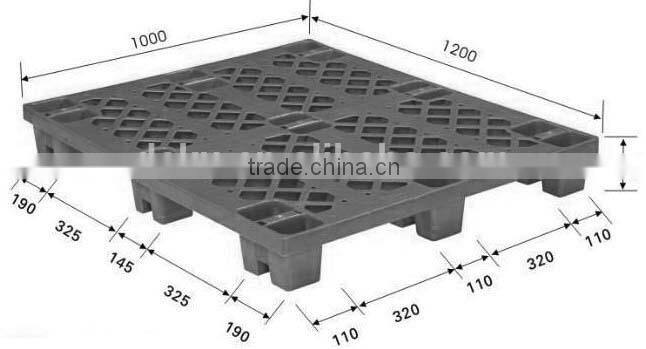 1200x1000mm Black Recycled Material Plastic Pallet