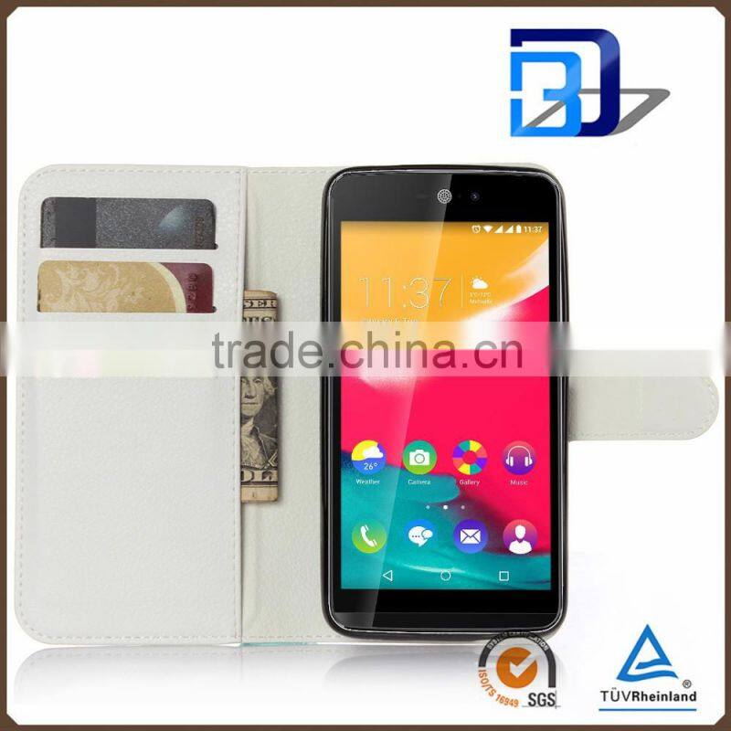 new products 2016 innovative product Stand Wallet Lychee Leather flip cover for Wiko Rainbow Jam 4G phone accessories