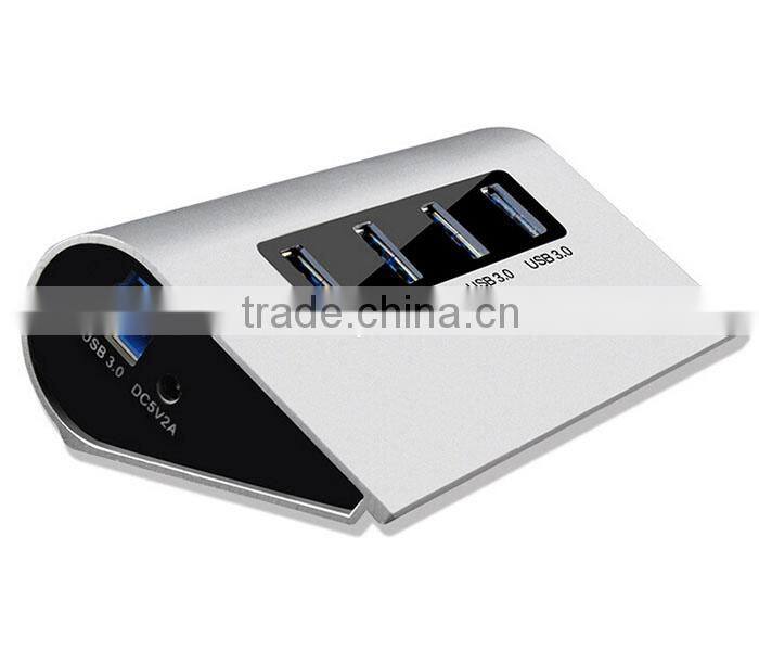 New Portable Aluminum 4 Ports USB 3.0 Hub For Macbook Pro Air Mac iMac Mini