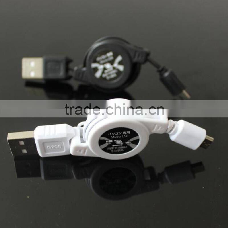 Most popular colored retractable micro usb cable data line