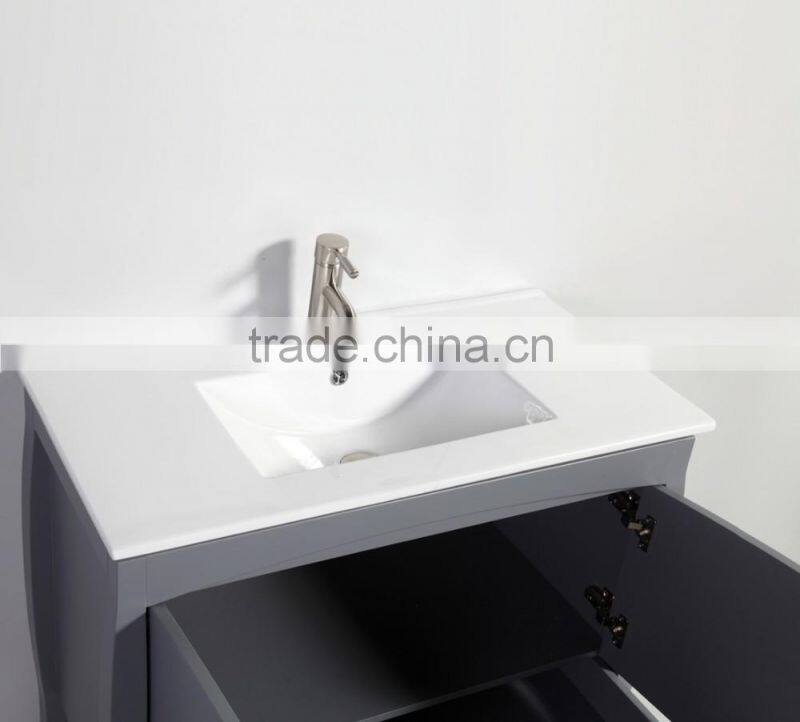 48" elegant makeup bathroom vanity with frame mirror made in china