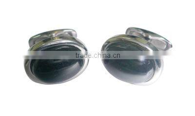 semi-precious stone titanium cuff links